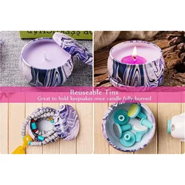 Soy Wax Aromatherapy Candles Gift Set for Relaxation