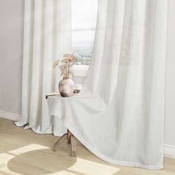 Elegant 144 Inch Linen Curtains for High Ceilings