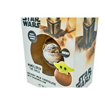 Star Wars The Mandalorian Holiday Chocolate Ball filled with Surprise The Child Marshmallow Treat, 2.12 Ounce