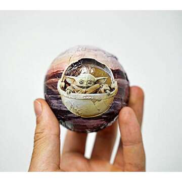 Star Wars The Mandalorian Holiday Chocolate Ball filled with Surprise The Child Marshmallow Treat, 2.12 Ounce