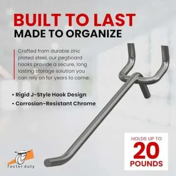 Online Best Service 100 Pack PEG Board Pegboard Shelving Hooks 4" Length Metal