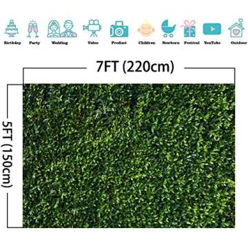 Green Leaves Photography Backdrop for Celebrations and More