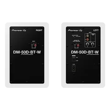 Pioneer DJ DM-50D-BT-W Speakers with Bluetooth - 50W Quality