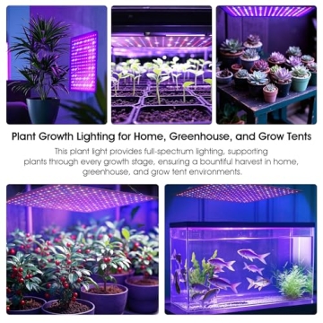 Uallhome LED Grow Lights 200W Full Spectrum for Indoor Gardening