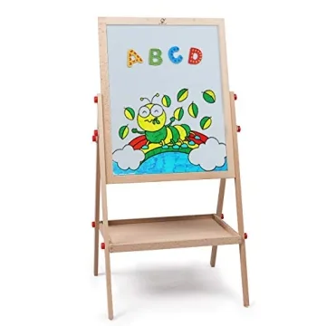Didcant Wooden Kids Easel for Creative Playtime
