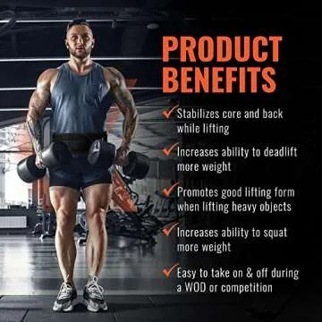 Fire Team Fit Weight Lifting Belt for Men and Women, 6 Inch, Bodybuilding & Fitness Back Support for Cross Training Workout, Squats, Lunges, and Deadlift… (27" - 32" Around Navel, X-Small, Black)