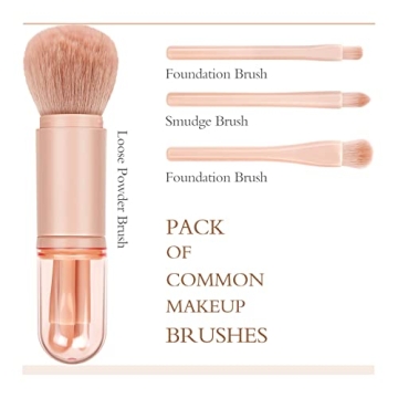 Compact Travel Makeup Brush Set for On-the-Go Beauty