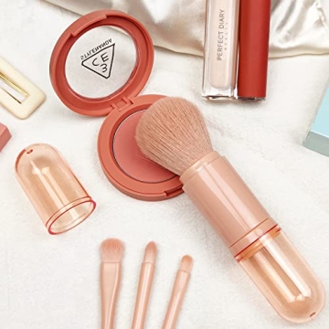 Compact Travel Makeup Brush Set for On-the-Go Beauty