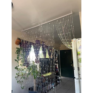 FlavorThings Iridescent Acrylic Beaded Curtain for Rooms