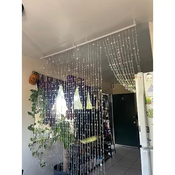 FlavorThings Iridescent Acrylic Beaded Curtain for Rooms
