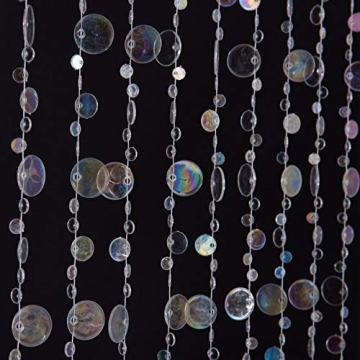 FlavorThings Iridescent Acrylic Beaded Curtain for Rooms