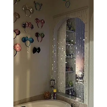 FlavorThings Iridescent Acrylic Beaded Curtain for Rooms