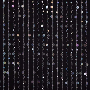 FlavorThings Iridescent Acrylic Beaded Curtain for Rooms