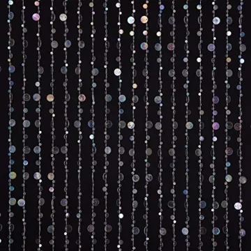 FlavorThings Iridescent Acrylic Beaded Curtain for Rooms