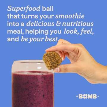 The Bomb Co. Blender Bomb, Coconut Kick, Superfood Smoothie Mix with Hemp, Chia Seeds, Coconut, & Amino Acids for the Body’s Natural Defense, Gluten Free, High Fiber, 10 Servings