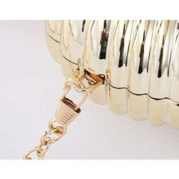 TOKYO-T Gold Seashell Clutch for Elegant Events