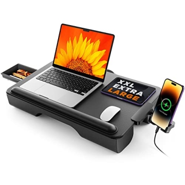 SAIJI Laptop Lap Desk - Ideal Portable Desk for Bed & Couch, Fits Up to 17"