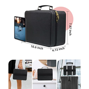 FASCINATE Makeup Case Lighted Mirror Organizer for Travel