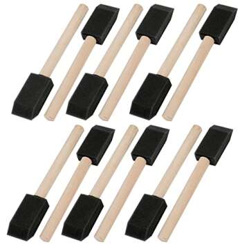 Mister Rui Poly Foam Paint Brushes, 12 Pack, 1 Inch Sponge Brushes for Painting, Paint Sponges Set, ...