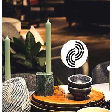 Hyoola 10 Inch Dinner Candles - 12 Pack - Light Green Tall Candles - Unscented Rustic Candles - Long Burning Candle Sticks