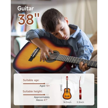 Moukey 38" Acoustic Guitar Kit for Beginners - Sunburst