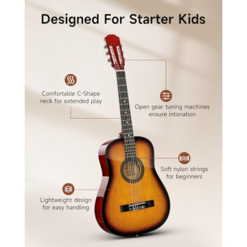 Moukey 38" Acoustic Guitar Kit for Beginners - Sunburst