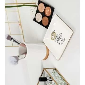 WODMIS Howdy Cowgirl Western Ceramic Jewelry Tray Dish, Pink Cowgirls Jewelry Plate Dish, Black Howdy Sign Ceramic Ring Trinket Dish, Cowgirl Howdy Birthday Gift For Women Girls Cowgirls Ssp