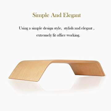 SAMDI Monitor Stand, Wooden Computer Monitor Stand,ooden Storage Organizer for Laptop, Computer, iMac, Laptop, Desk with Tablet (White)