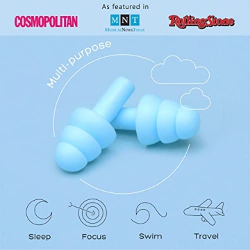 Anbow Soft Silicone Ear Plugs for Noise Reduction & Comfort