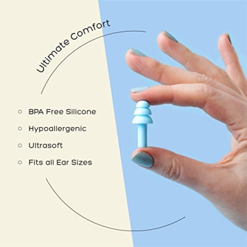 Anbow Soft Silicone Ear Plugs for Noise Reduction & Comfort