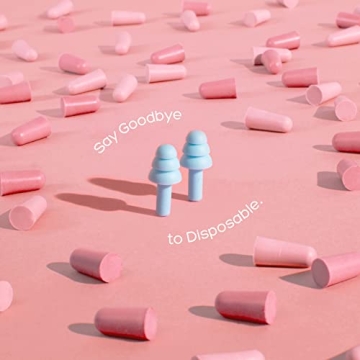 Anbow Soft Silicone Ear Plugs for Noise Reduction & Comfort