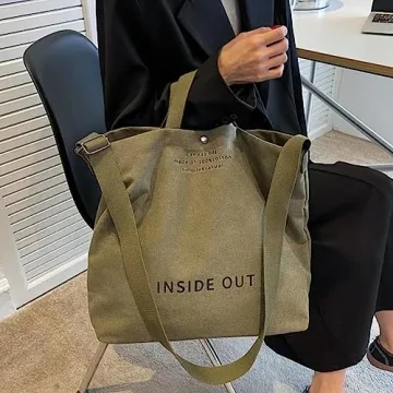 Stylish Large Canvas Tote Bag for Women - Versatile & Chic