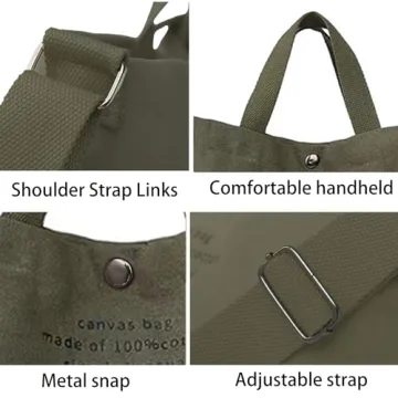 Stylish Large Canvas Tote Bag for Women - Versatile & Chic