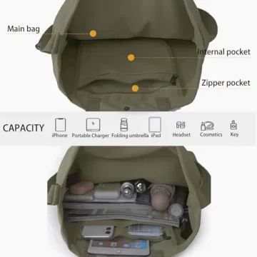 Stylish Large Canvas Tote Bag for Women - Versatile & Chic