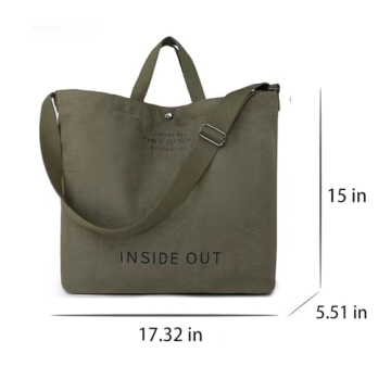 Stylish Large Canvas Tote Bag for Women - Versatile & Chic