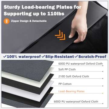 MIXJOY Dog Car Seat For Large Medium Dogs, Back Seat Extender for Dogs, Waterproof Dog Carseat, Dog Car Seat Medium Sized Dog, Car Hammock for Dogs-Storage Pocket, Pet Seat Cover for Cars/SUV/Truck(L)