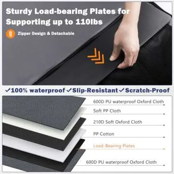 MIXJOY Dog Car Seat For Large Medium Dogs, Back Seat Extender for Dogs, Waterproof Dog Carseat, Dog Car Seat Medium Sized Dog, Car Hammock for Dogs-Storage Pocket, Pet Seat Cover for Cars/SUV/Truck(L)