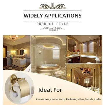 Vintage Brass Bathroom Toilet Paper Holder with Cover