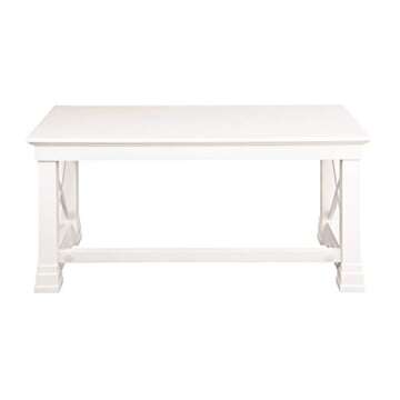 Coaster Furniture Johansson Modern Wood 3 Drawer Home Office Writing Desk with X Base White 801381