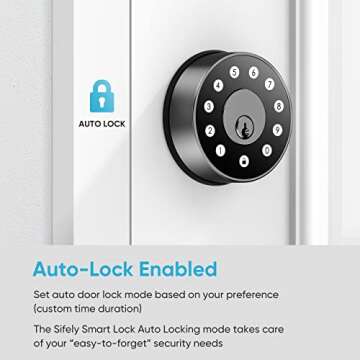 Sifely Keyless Entry Smart Lock - Digital Deadbolt with Fob Support