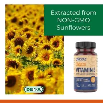 DEVA Vegan Vitamin E 400IU Natural Antioxidant Supplement