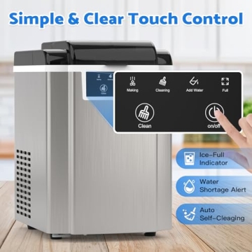 Countertop Ice Maker with Quick Nugget Ice Production