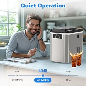 Countertop Ice Maker with Quick Nugget Ice Production