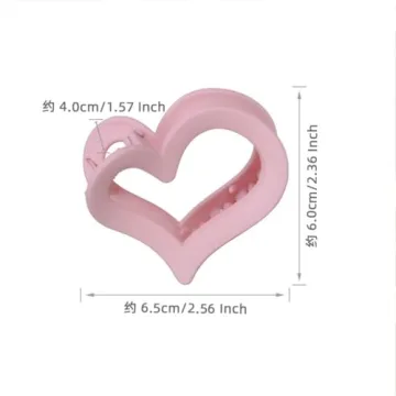 BWDCQMX Heart Claw Clips - Cute Hair Accessories 3 Pack