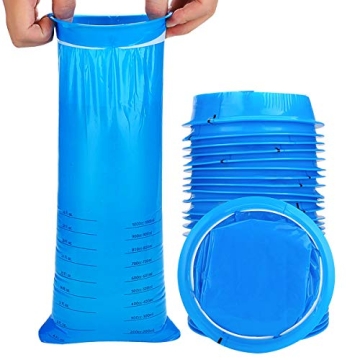 30 Pack Emesis Bags, Valchoose Barf Bags, Hospital Grade Nausea Bags Perfect for Motion, Car & Aircr...