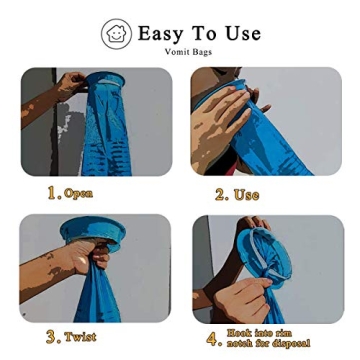 30 Pack Valchoose Disposable Vomit Bags for Adults & Kids