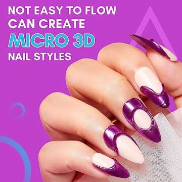 Makartt 3D Nail Gel: 3D Painting Gel Clear Nail Gel For Chrome Nail Powder Micro 3D Sculpting Gel No Wipe UV Gel for Gel Nail Polish 3D Carving Drawing Gel for Nail Art at Home & Salon DIY 0.28 fl.oz