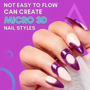 Makartt 3D Nail Gel: 3D Painting Gel Clear Nail Gel For Chrome Nail Powder Micro 3D Sculpting Gel No Wipe UV Gel for Gel Nail Polish 3D Carving Drawing Gel for Nail Art at Home & Salon DIY 0.28 fl.oz