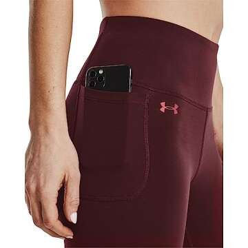 Under Armour Womens Motion Ankle Leggings, (690) Chestnut Red / / Stadium Red, X-Small