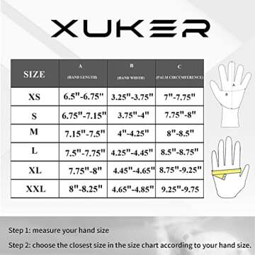 XUKER Water Gloves, 3mm & 6mm Neoprene Five Finger Warm Wetsuit Winter Gloves for Scuba Diving Snork...
